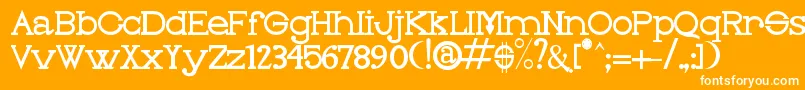 OLEO     Font – White Fonts on Orange Background