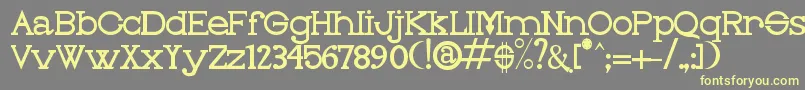 OLEO    -Schriftart – Gelbe Schriften auf grauem Hintergrund