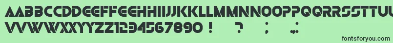 Czcionka Olga Black – czarne czcionki na zielonym tle