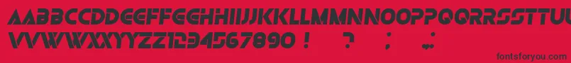Olga BlackItalic Font – Black Fonts on Red Background