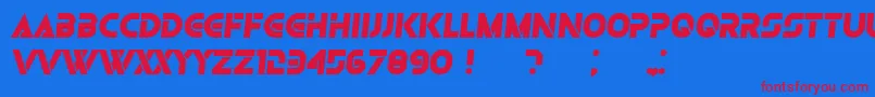 Więcej informacji o czcionce Olga BlackItalic Czcionka Olga BlackItalic – czerwone czcionki na niebieskim tle
