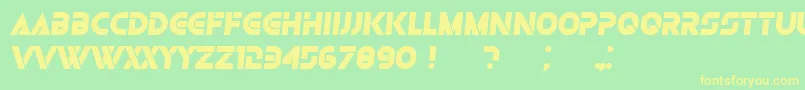 fuente Olga BlackItalic – Fuentes Amarillas Sobre Fondo Verde