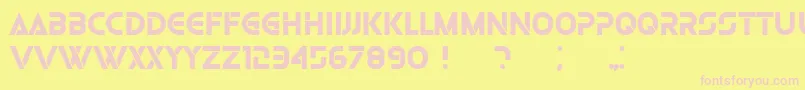 Olga Bold Font – Pink Fonts on Yellow Background