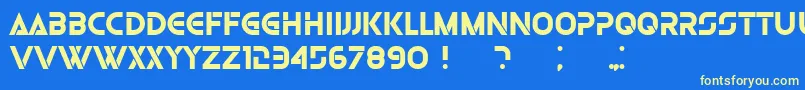 Olga Bold Font – Yellow Fonts on Blue Background