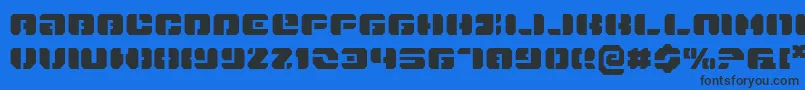 フォントDanstargate – 黒い文字の青い背景