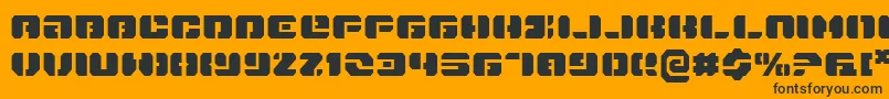 Danstargate Font – Black Fonts on Orange Background