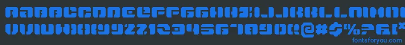 Danstargate Font – Blue Fonts on Black Background