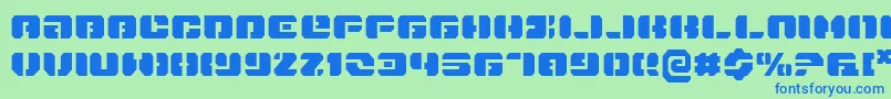 Danstargate Font – Blue Fonts on Green Background