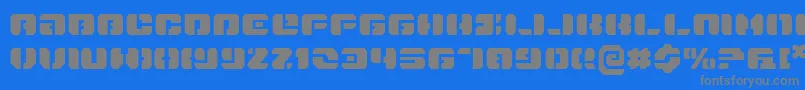 Danstargate Font – Gray Fonts on Blue Background