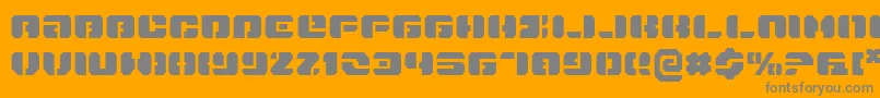 Danstargate Font – Gray Fonts on Orange Background