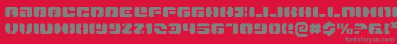 Danstargate Font – Gray Fonts on Red Background