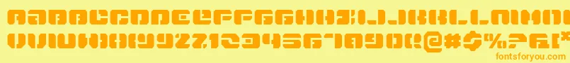 Danstargate Font – Orange Fonts on Yellow Background