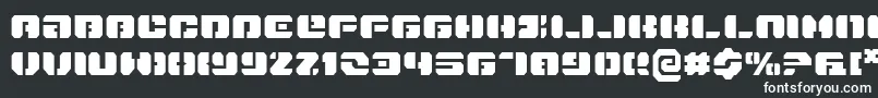 Шрифт Danstargate – белые шрифты на чёрном фоне