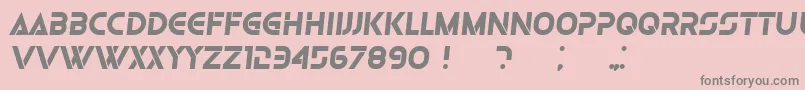 Olga BoldItalic Font – Gray Fonts on Pink Background