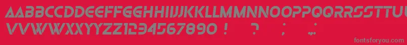 Olga BoldItalic Font – Gray Fonts on Red Background