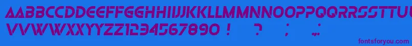 Olga BoldItalic Font – Purple Fonts on Blue Background