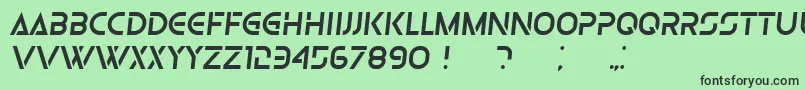 Olga Italic Font – Black Fonts on Green Background