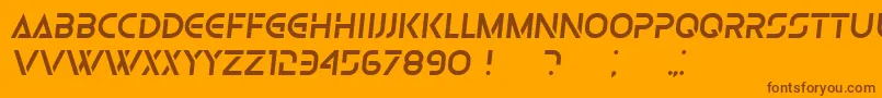 Olga Italic Font – Brown Fonts on Orange Background