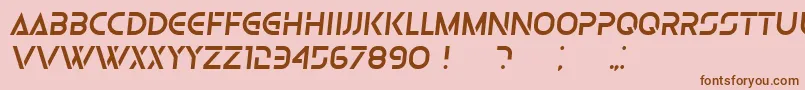 Olga Italic-Schriftart – Braune Schriften auf rosa Hintergrund