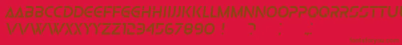 Olga Italic Font – Brown Fonts on Red Background