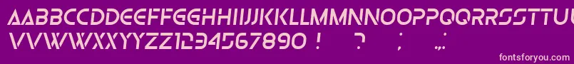 Olga Italic Font – Pink Fonts on Purple Background