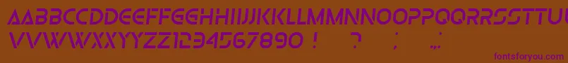 Olga Italic Font – Purple Fonts on Brown Background
