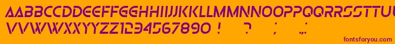Шрифт Olga Italic – фиолетовые шрифты на оранжевом фоне