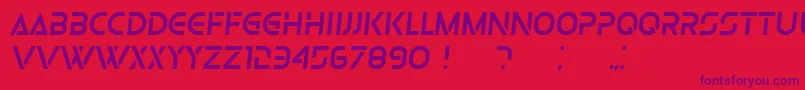Olga Italic Font – Purple Fonts on Red Background