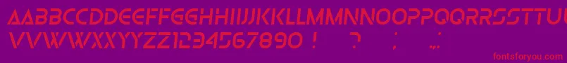 Olga Italic Font – Red Fonts on Purple Background