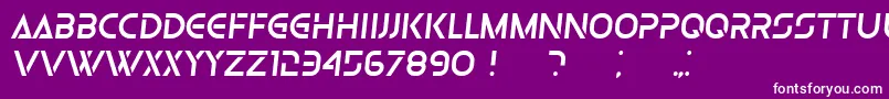 Olga Italic-fontti – valkoiset fontit violetilla taustalla