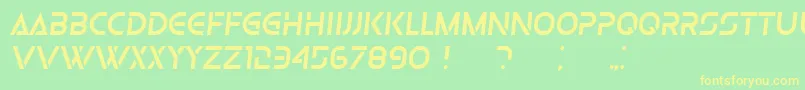 Więcej informacji o czcionce Olga Italic Czcionka Olga Italic – żółte czcionki na zielonym tle