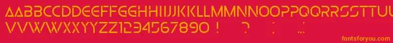 Olga Light Font – Orange Fonts on Red Background