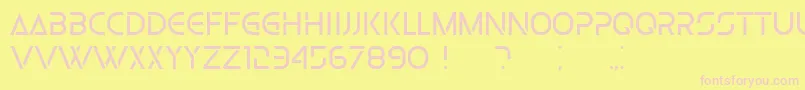 Olga Light Font – Pink Fonts on Yellow Background