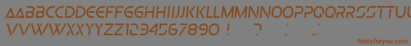 Olga LightItalic Font – Brown Fonts on Gray Background