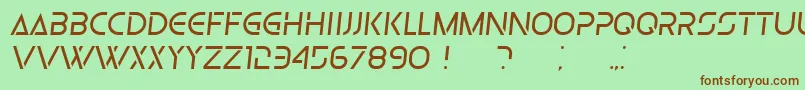 Olga LightItalic Font – Brown Fonts on Green Background