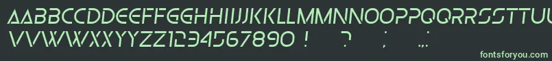 Olga LightItalic Font – Green Fonts on Black Background