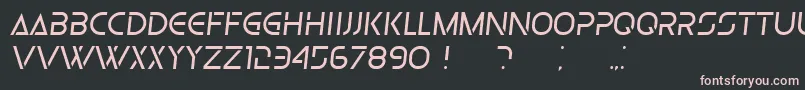 Olga LightItalic Font – Pink Fonts on Black Background