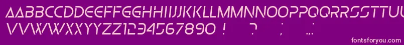 Olga LightItalic Font – Pink Fonts on Purple Background