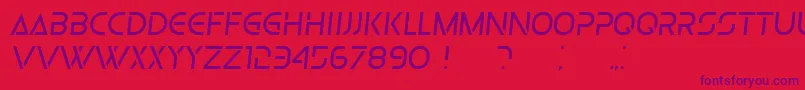 Olga LightItalic Font – Purple Fonts on Red Background