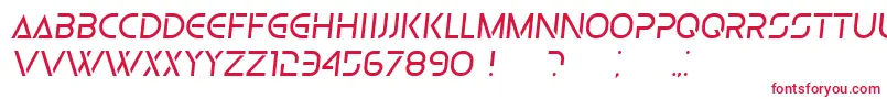 Czcionka Olga LightItalic – czerwone czcionki