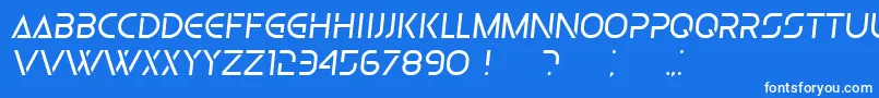 Olga LightItalic Font – White Fonts on Blue Background