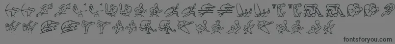 Olimpic Icons 1 Font – Black Fonts on Gray Background