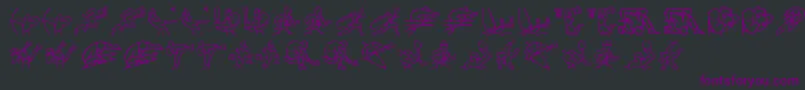 Olimpic Icons 1 Font – Purple Fonts on Black Background