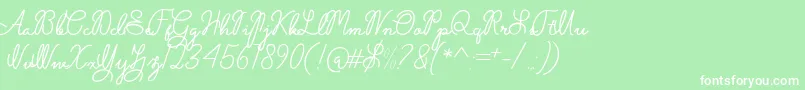 Olive free Font – White Fonts on Green Background