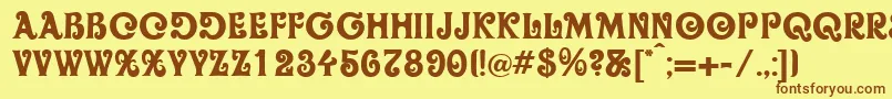 oliver   Font – Brown Fonts on Yellow Background