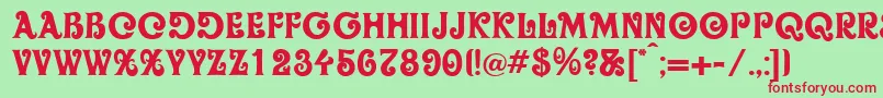 oliver   Font – Red Fonts on Green Background