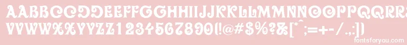 oliver   Font – White Fonts on Pink Background