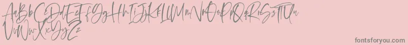 Oliver Notes Font – Gray Fonts on Pink Background