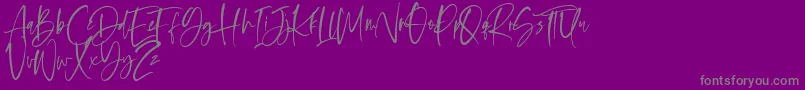 Oliver Notes Font – Gray Fonts on Purple Background