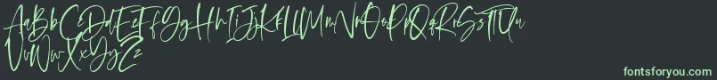 More about Oliver Notes Font Oliver Notes Font – Green Fonts on Black Background